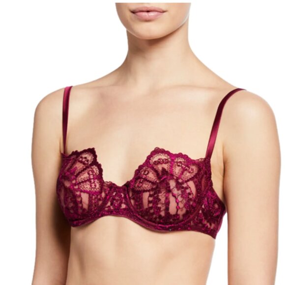 I.d. Sarrieri Desert Rose Balconette + Tulle & Satin Thong in Orchid - Picture 2 of 3